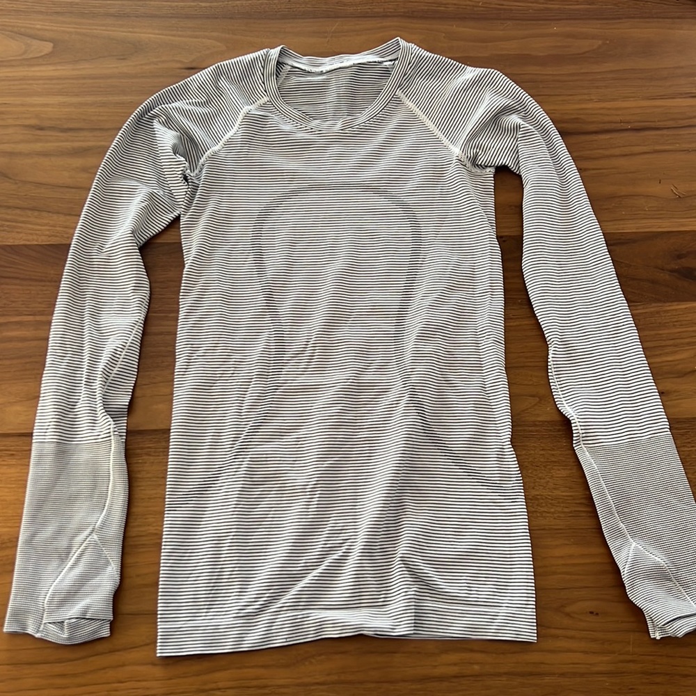 COPY - White and Black Lululemon Long Sleeve